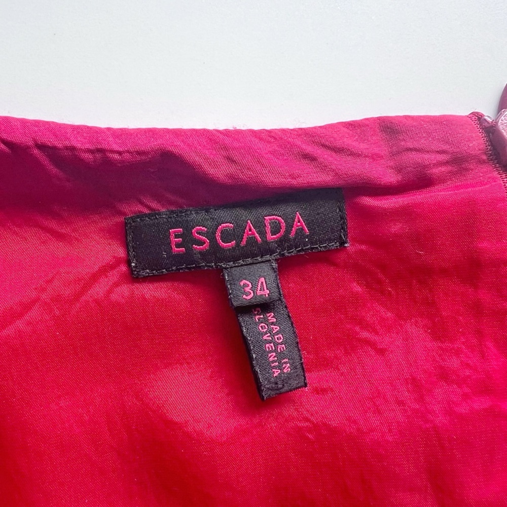Escada dress size 4 34 red wool - Picture 6 of 7